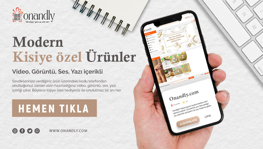 modern şık kişiye özel ürünler videolu, sesli, görüntülü, sesli, yazılı içerik özel olduğunuzu hissettirecek ürünler onandly.com'da